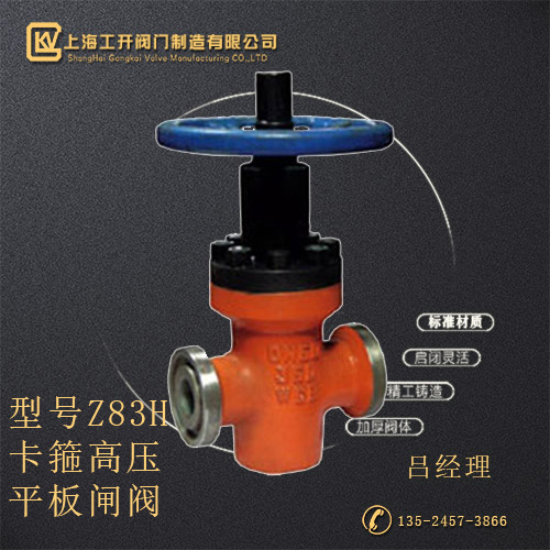 Z83H卡箍高壓平板閘閥